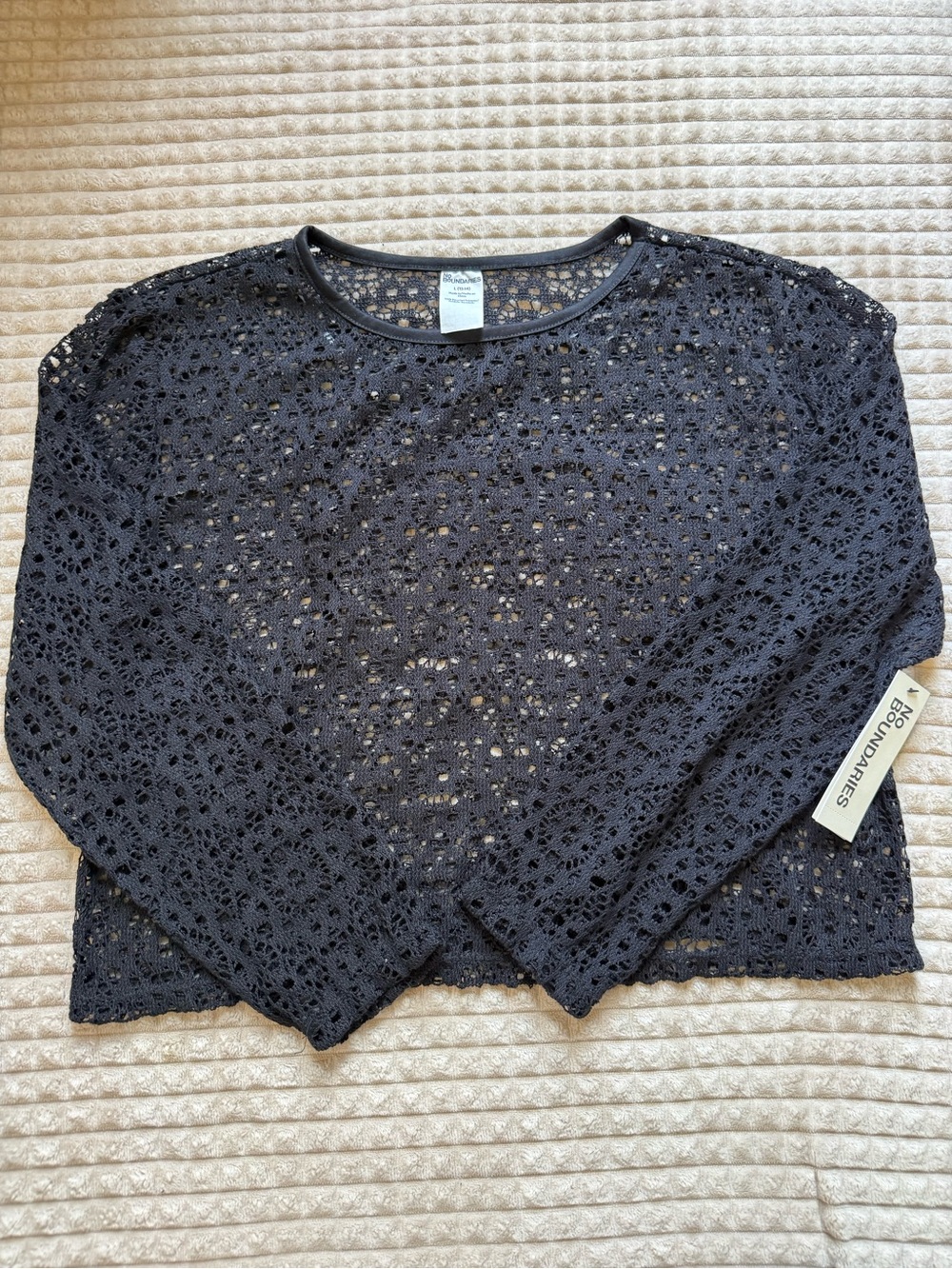 See through black long sleeve shirt!